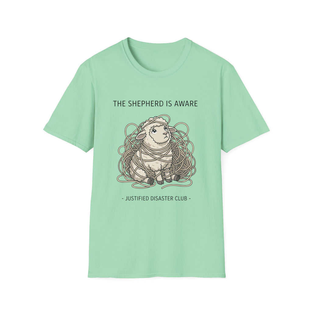 The Shepherd is aware Sheep in yarn T-Shirt