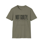 Not Guilty Definitely Responsible text T-Shirt