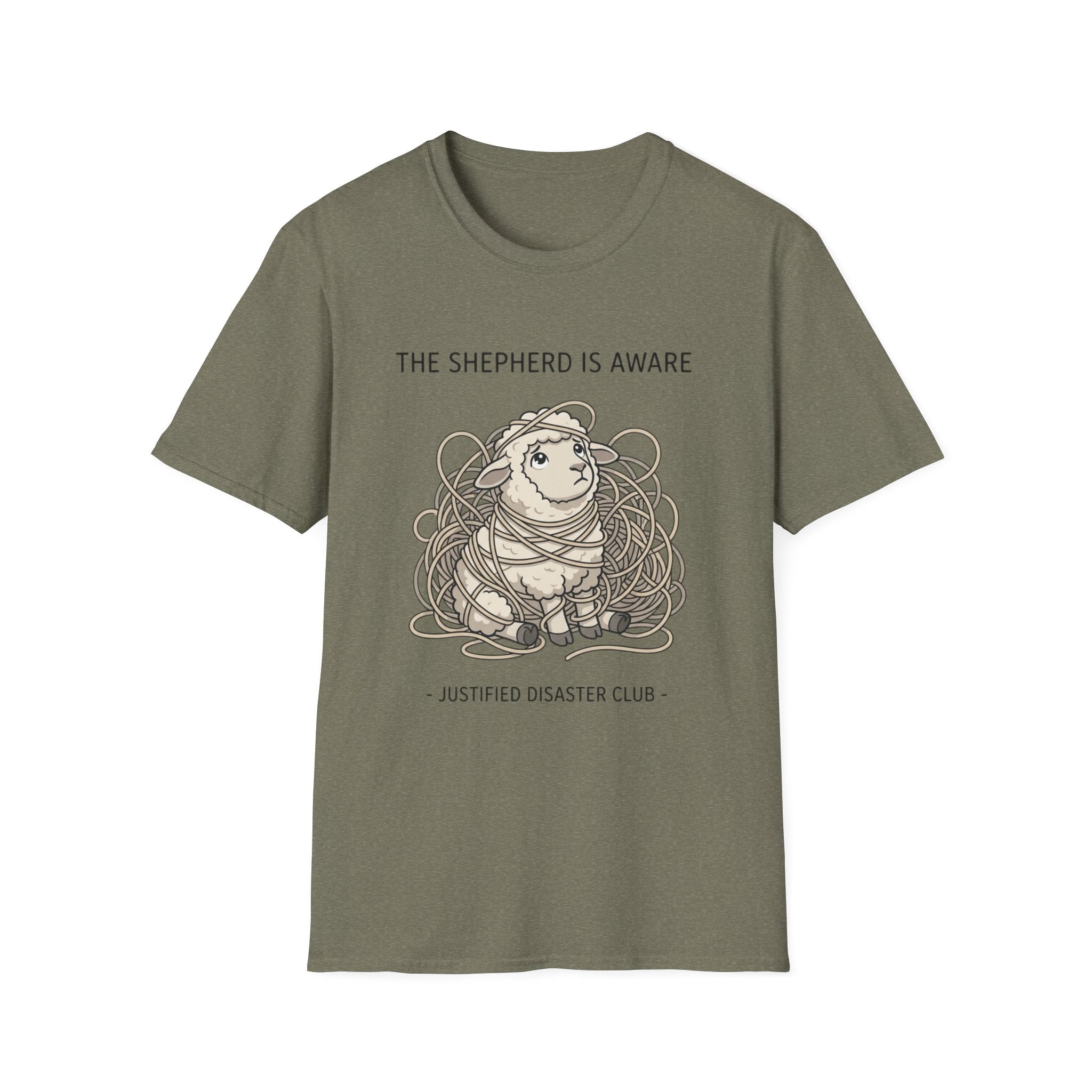 The Shepherd is aware Sheep in yarn T-Shirt