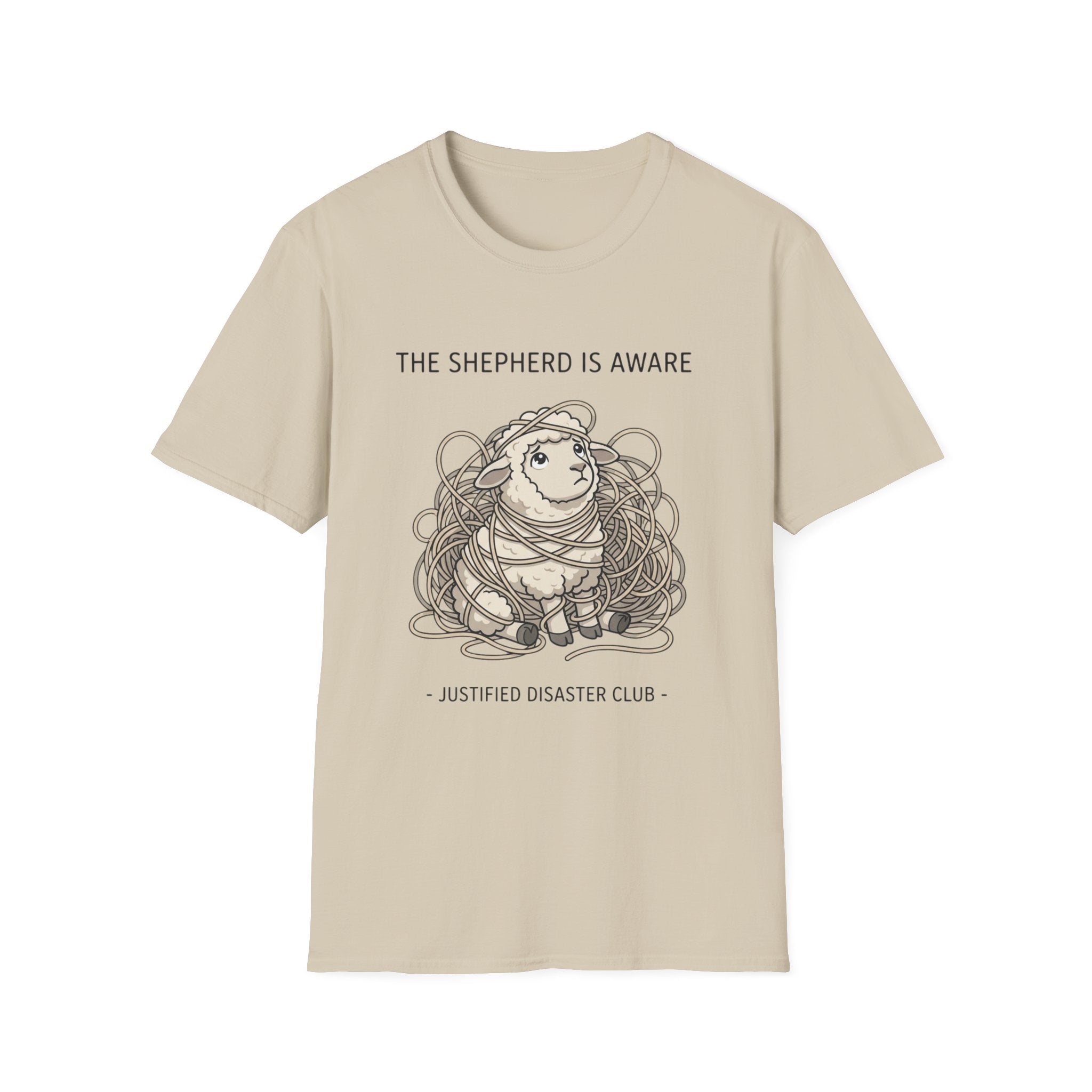 The Shepherd is aware Sheep in yarn T-Shirt