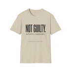 Not Guilty Definitely Responsible text T-Shirt