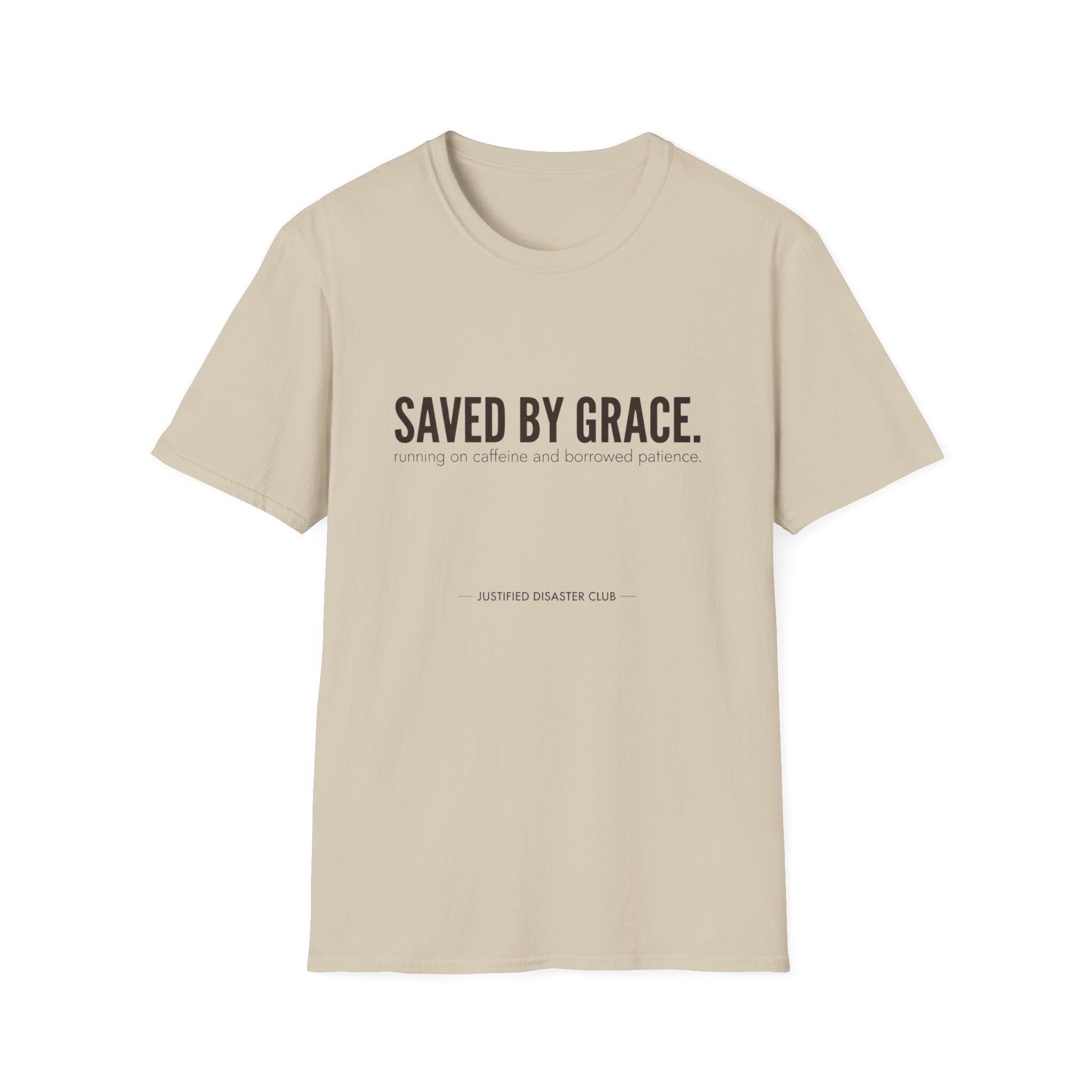 Saved by Grace Running on Caffeine T-Shirt