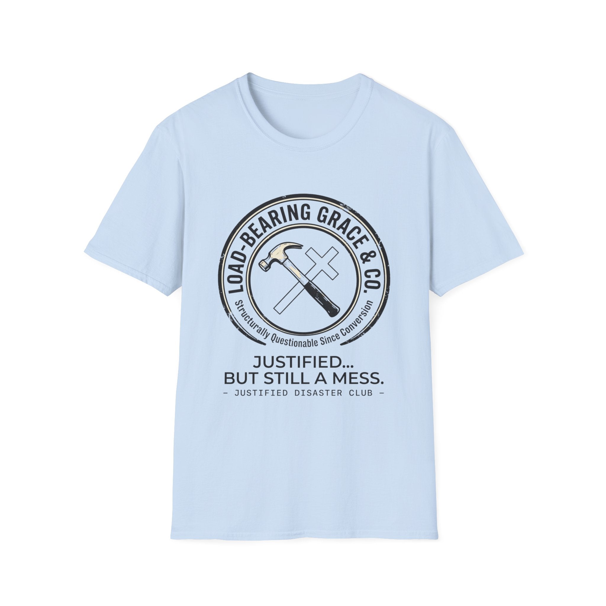 Load Bearing Grace & Co - Hammer and Cross badge T-Shirt