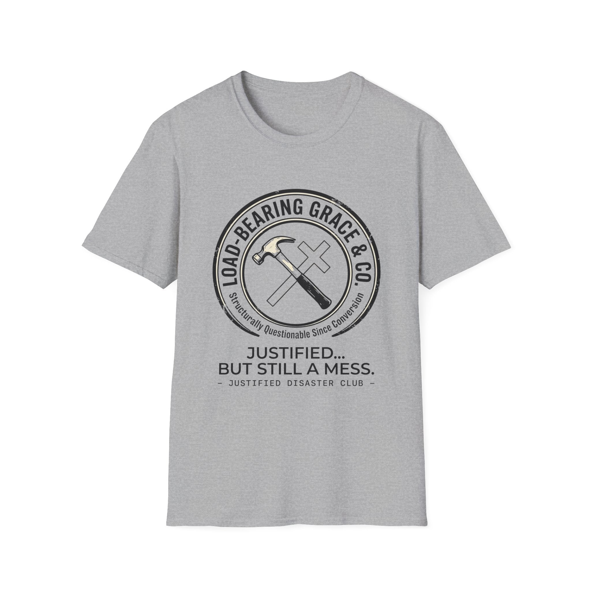 Load Bearing Grace & Co - Hammer and Cross badge T-Shirt