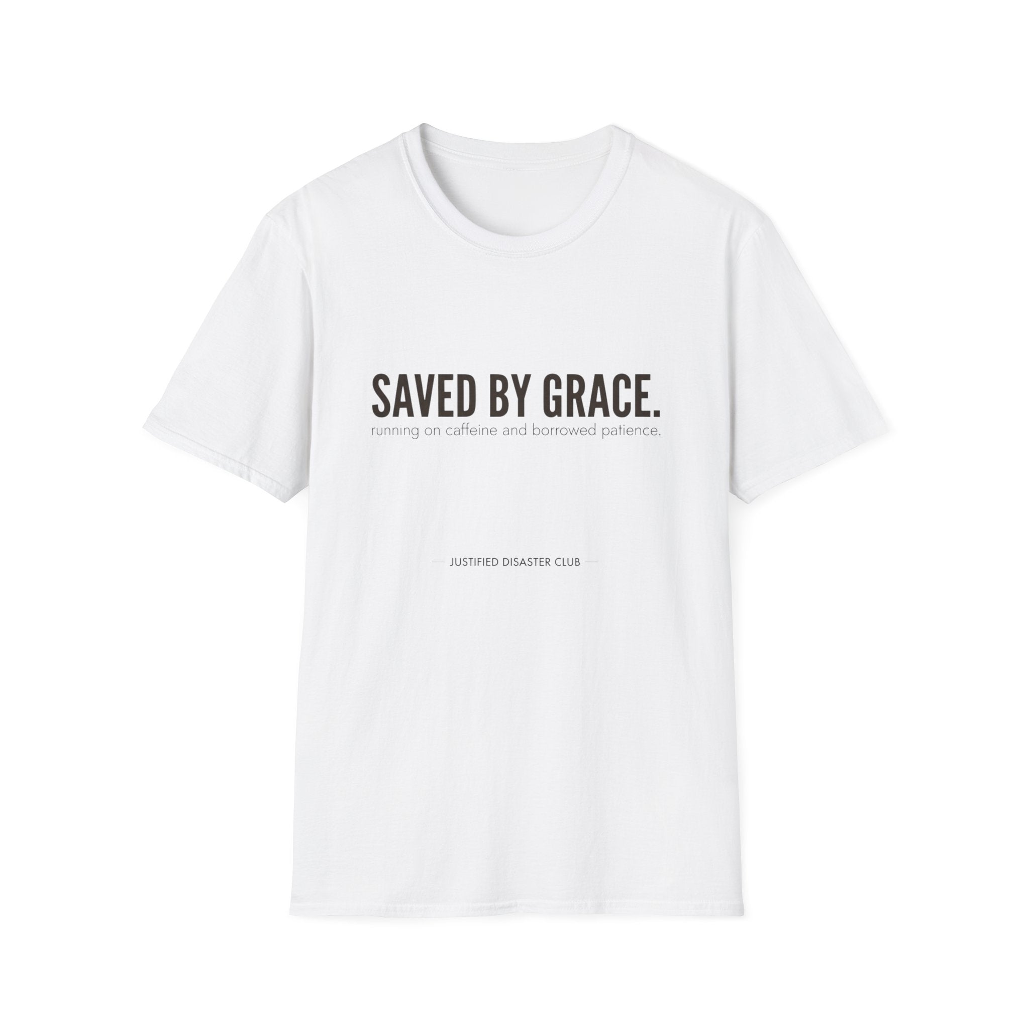 Saved by Grace Running on Caffeine T-Shirt
