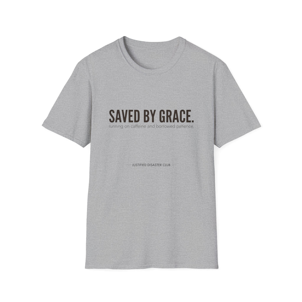 Saved by Grace Running on Caffeine T-Shirt