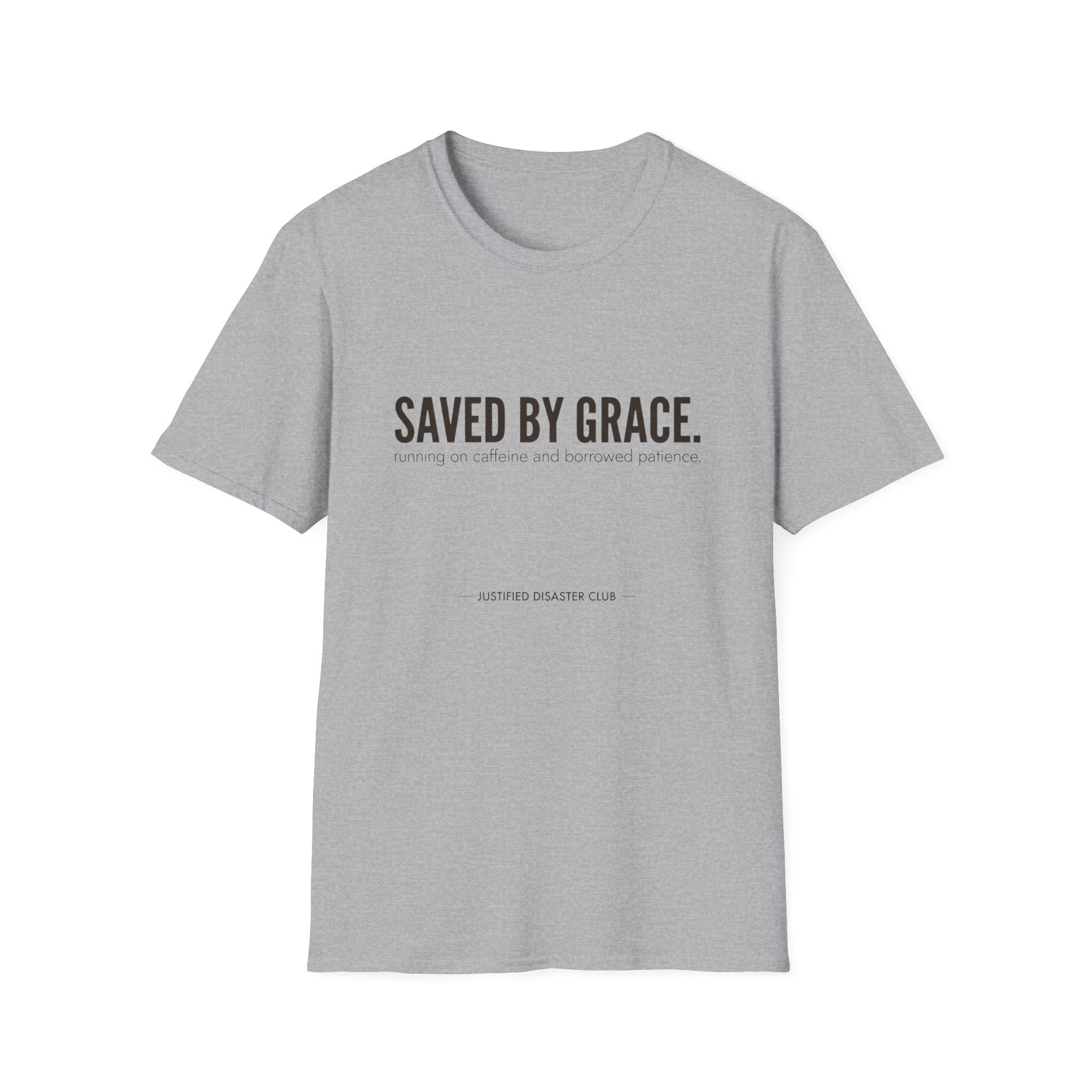 Saved by Grace Running on Caffeine T-Shirt