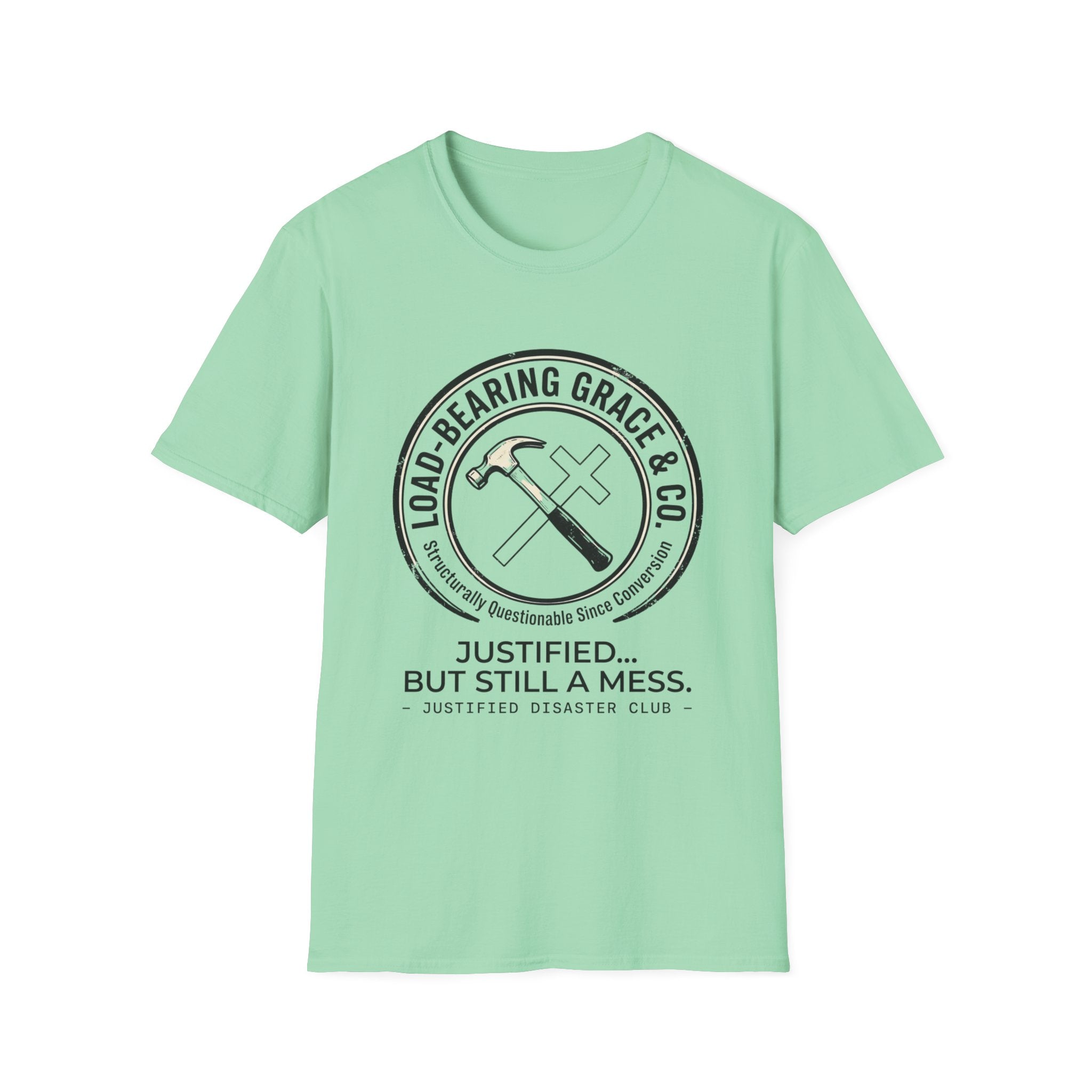 Load Bearing Grace & Co - Hammer and Cross badge T-Shirt