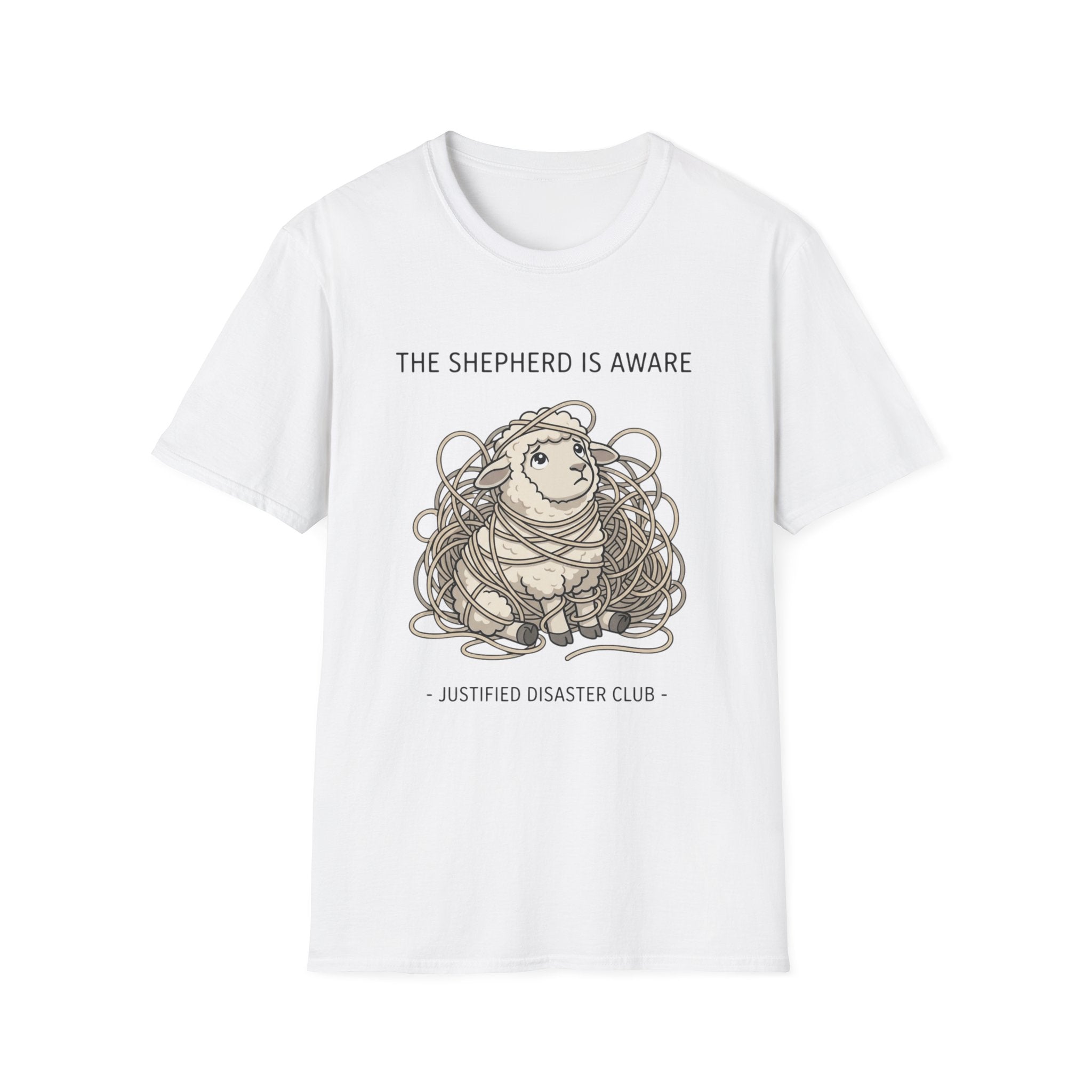 The Shepherd is aware Sheep in yarn T-Shirt