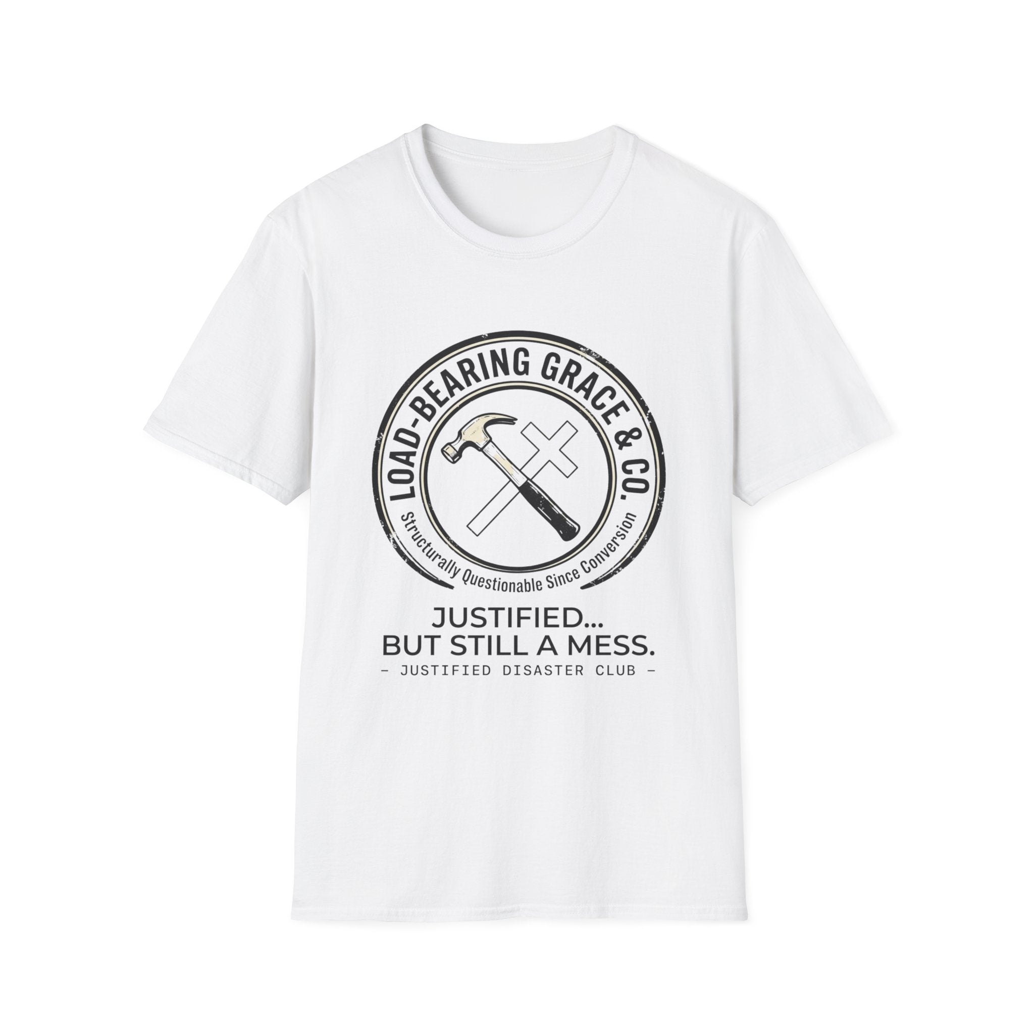 Load Bearing Grace & Co - Hammer and Cross badge T-Shirt