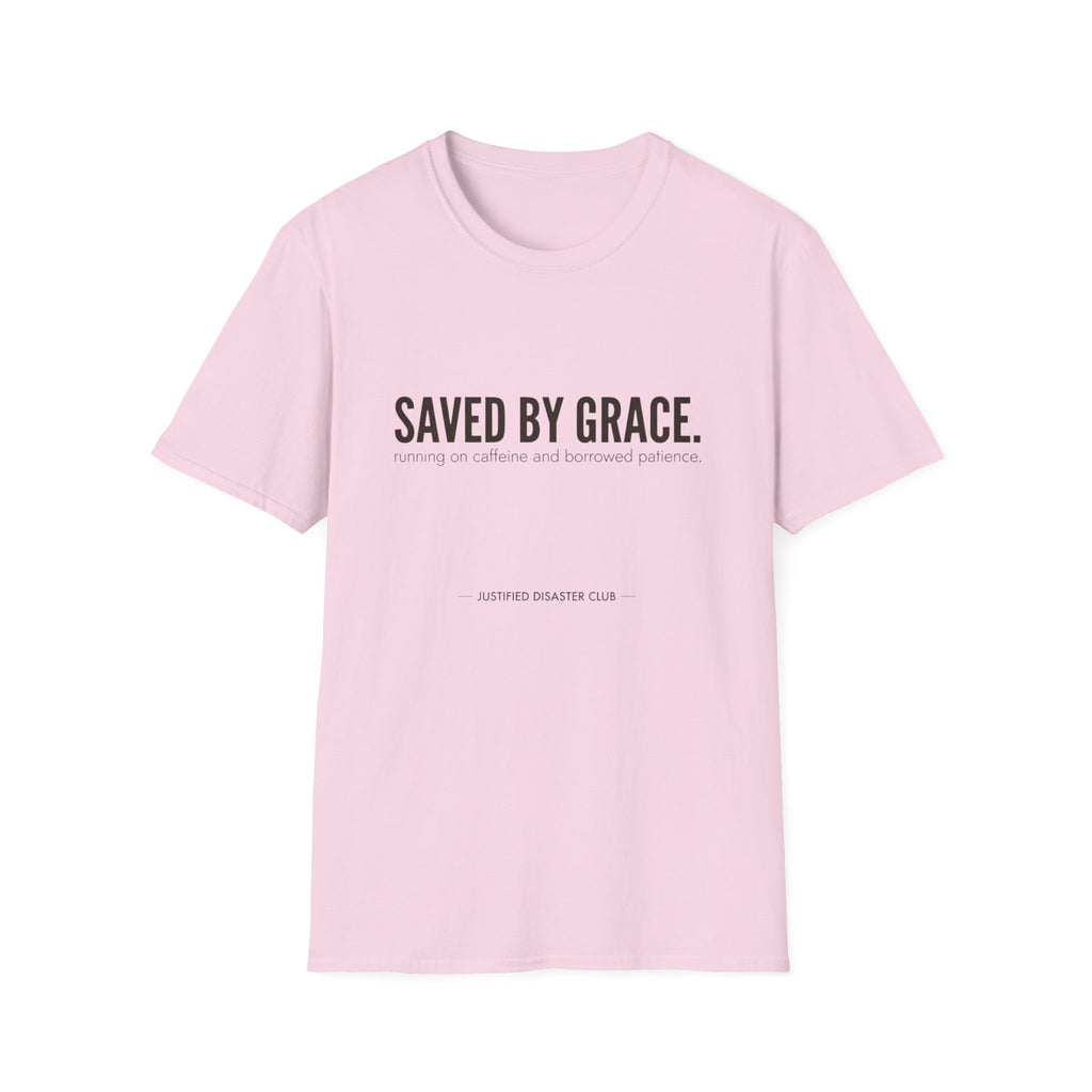 Saved by Grace Running on Caffeine T-Shirt