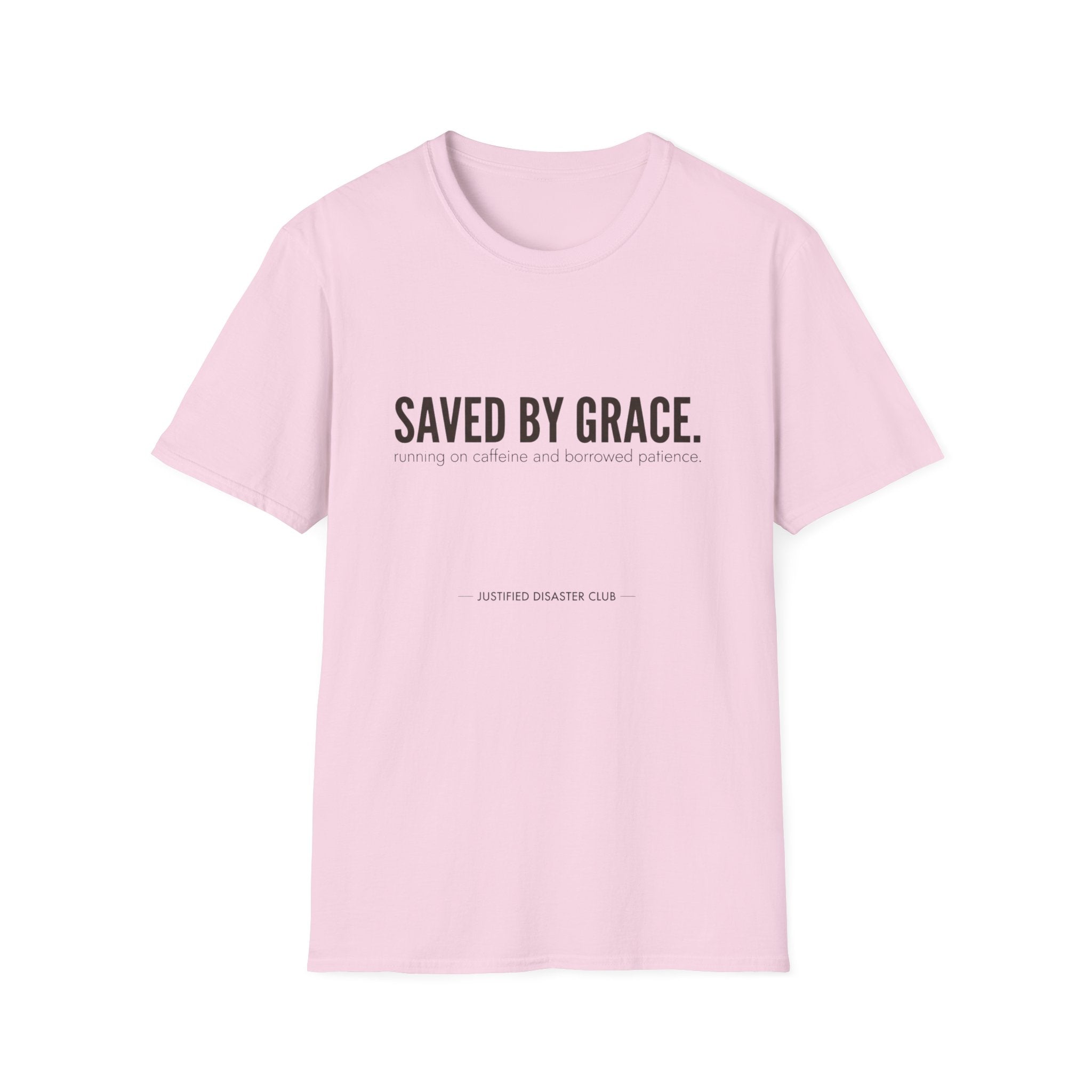 Saved by Grace Running on Caffeine T-Shirt