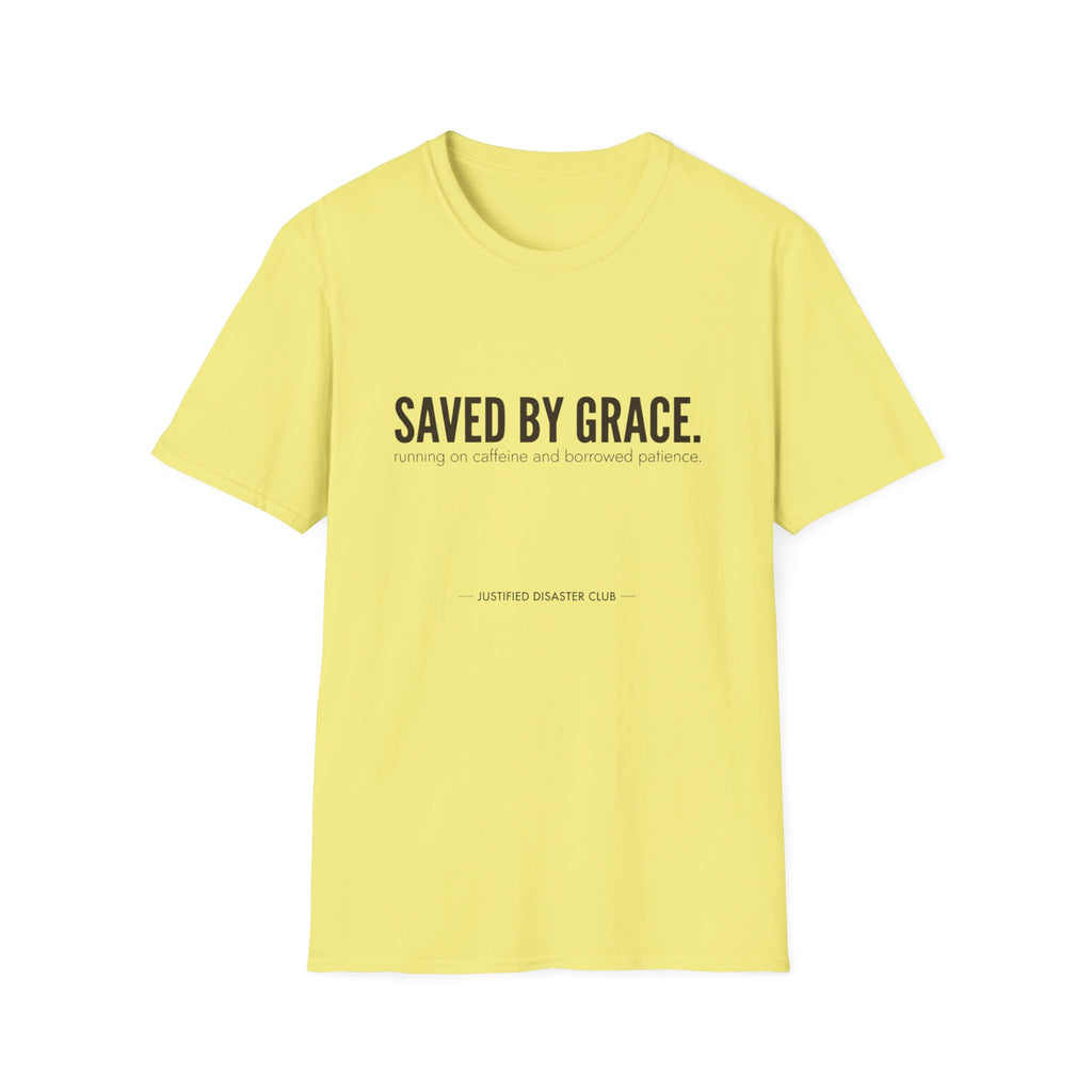 Saved by Grace Running on Caffeine T-Shirt