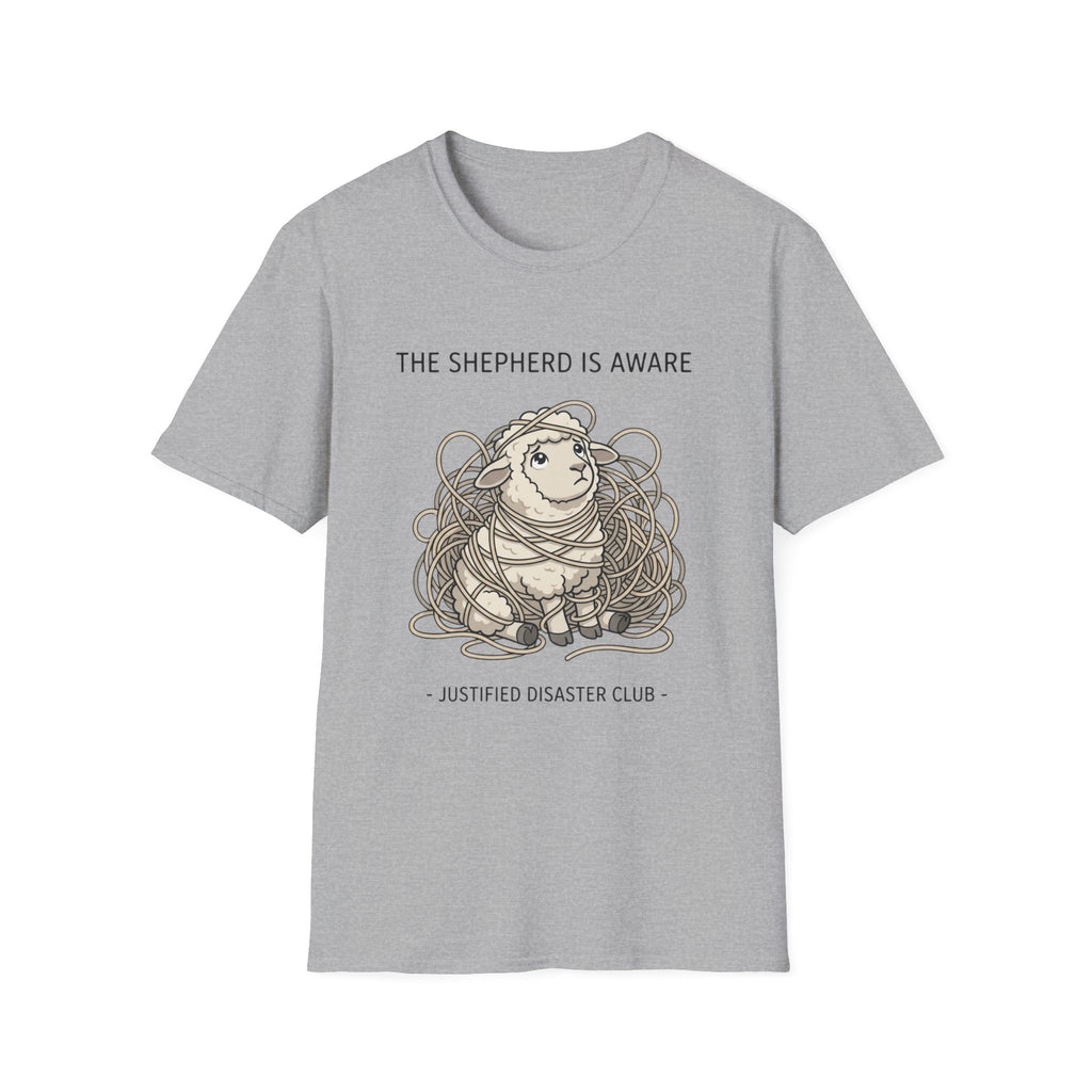 The Shepherd is aware Sheep in yarn T-Shirt