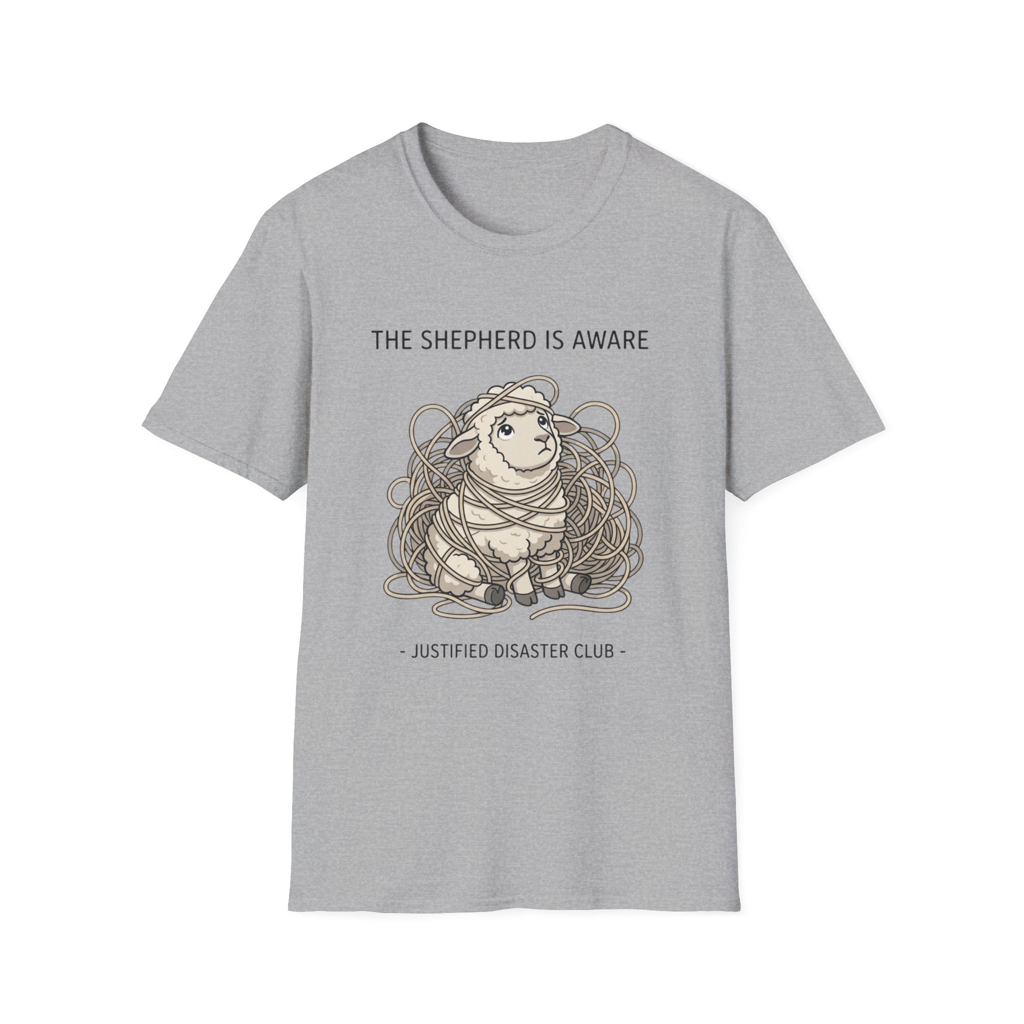 The Shepherd is aware Sheep in yarn T-Shirt