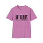 Not Guilty Definitely Responsible text T-Shirt