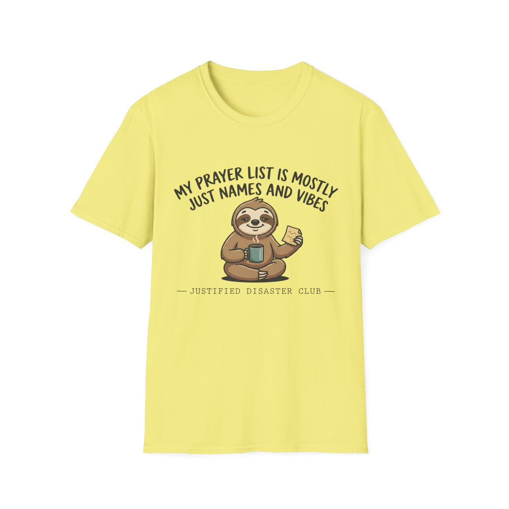 Prayer list is names and vibes T-Shirt